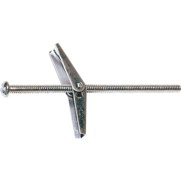Midwest Fastener 0 Toggle Bolt with Wing, 4 in L, Zinc 4090